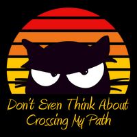 Black Cat Crossing His Path Funny Novelty Gift Cooling Performance Crew T-Shirt