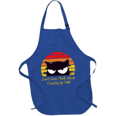 Black Cat Crossing His Path Funny Novelty Gift Apron