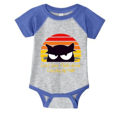 Black Cat Crossing His Path Funny Novelty Gift Infant Baby Jersey Bodysuit