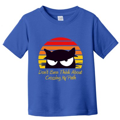 Black Cat Crossing His Path Funny Novelty Gift Toddler T-Shirt