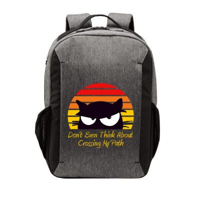 Black Cat Crossing His Path Funny Novelty Gift Vector Backpack