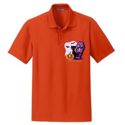 Black Cat Crossing Cool Gift Dry Zone Grid Polo