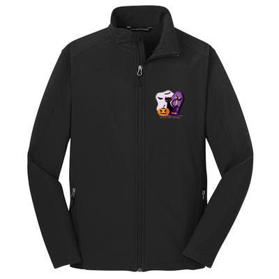 Black Cat Crossing Cool Gift Core Soft Shell Jacket