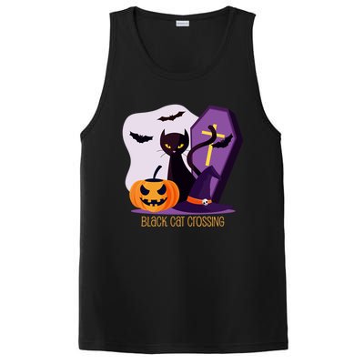 Black Cat Crossing Cool Gift PosiCharge Competitor Tank