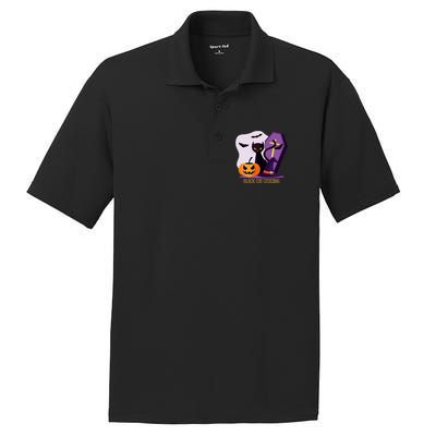 Black Cat Crossing Cool Gift PosiCharge RacerMesh Polo