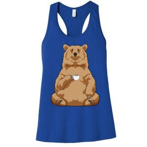 Bear Coffee Cup Gift Women's Racerback Tank