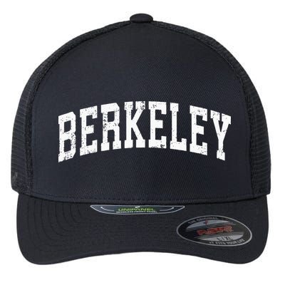 Berkeley California CA Vintage Varsity Sports Text Flexfit Unipanel Trucker Cap