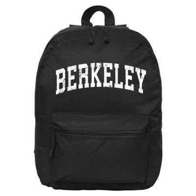 Berkeley California CA Vintage Varsity Sports Text 16 in Basic Backpack