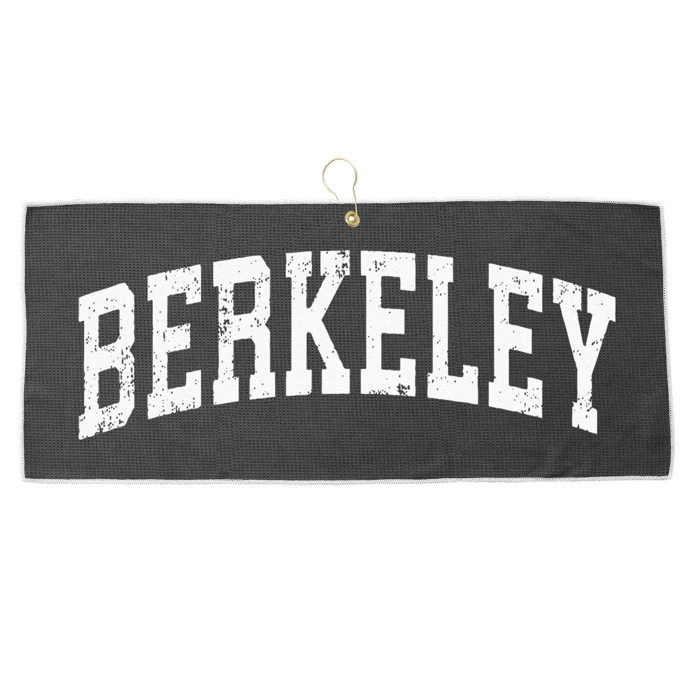 Berkeley California CA Vintage Varsity Sports Text Large Microfiber Waffle Golf Towel