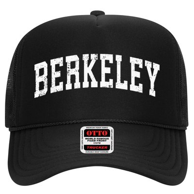 Berkeley California CA Vintage Varsity Sports Text Trucker Hat