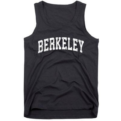 Berkeley California CA Vintage Varsity Sports Text Tank Top