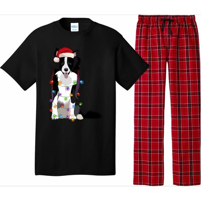 Border Collie Christmas Lights Xmas Dog Lover Cute Gift Pajama Set