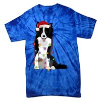 Border Collie Christmas Lights Xmas Dog Lover Cute Gift Tie-Dye T-Shirt