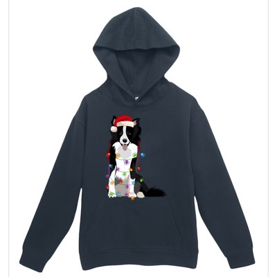 Border Collie Christmas Lights Xmas Dog Lover Cute Gift Urban Pullover Hoodie