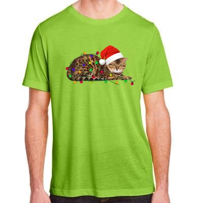 Bengal Cat Christmas Lights Xmas Cat Lover Great Gift Adult ChromaSoft Performance T-Shirt