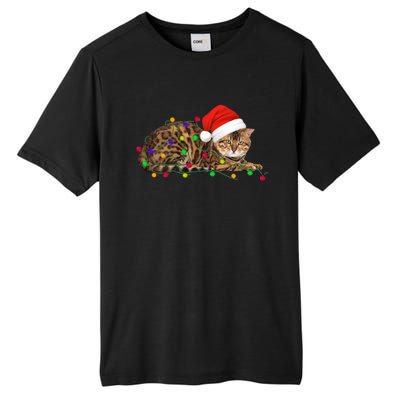 Bengal Cat Christmas Lights Xmas Cat Lover Great Gift Tall Fusion ChromaSoft Performance T-Shirt