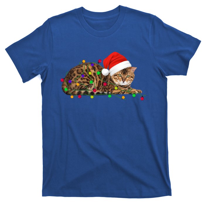 Bengal Cat Christmas Lights Xmas Cat Lover Great Gift T-Shirt