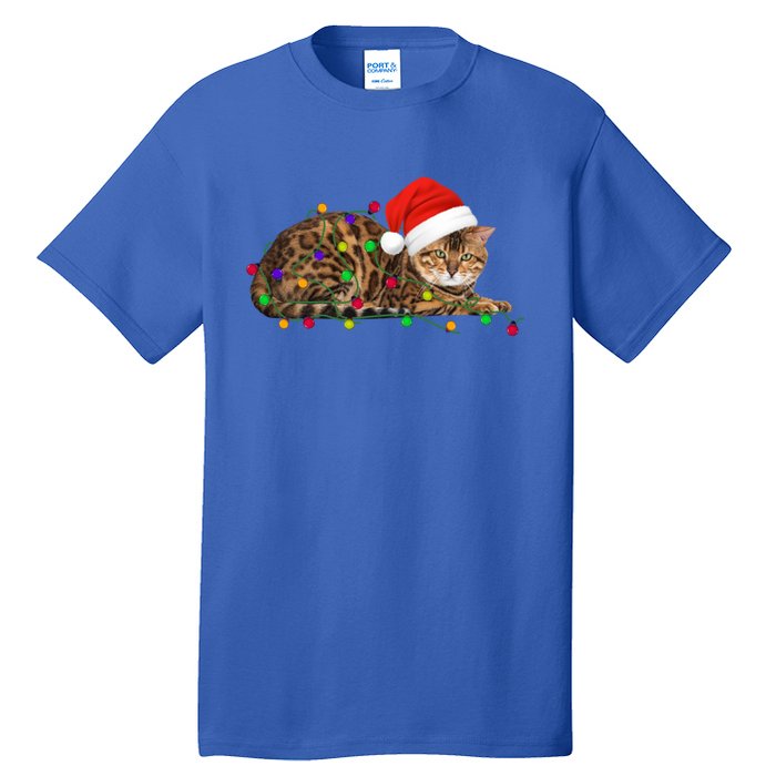 Bengal Cat Christmas Lights Xmas Cat Lover Great Gift Tall T-Shirt