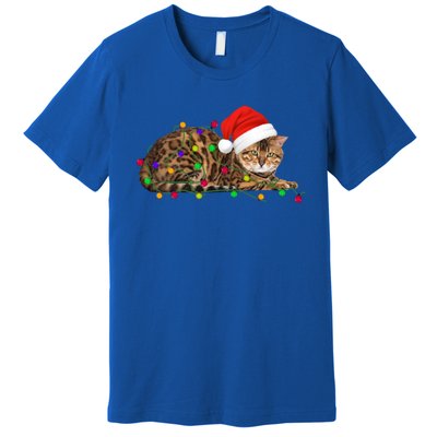 Bengal Cat Christmas Lights Xmas Cat Lover Great Gift Premium T-Shirt