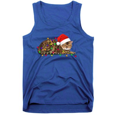 Bengal Cat Christmas Lights Xmas Cat Lover Great Gift Tank Top