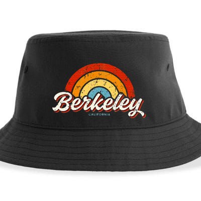 Berkeley California Ca Vintage Rainbow Retro 70s Sustainable Bucket Hat