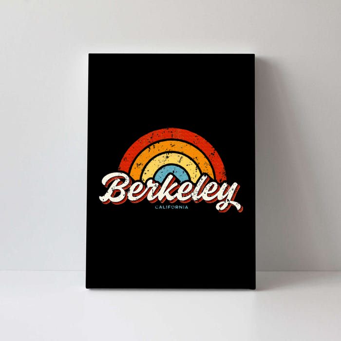 Berkeley California Ca Vintage Rainbow Retro 70s Canvas