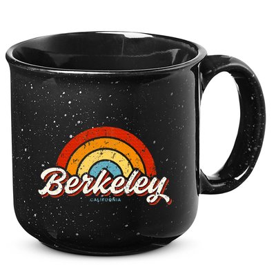 Berkeley California Ca Vintage Rainbow Retro 70s 15oz Campfire Ceramic Mug