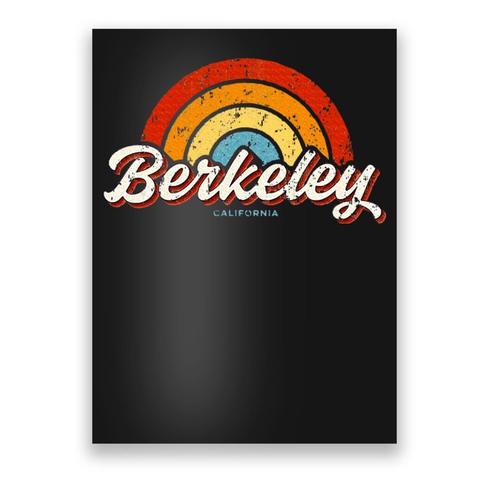 Berkeley California Ca Vintage Rainbow Retro 70s Poster