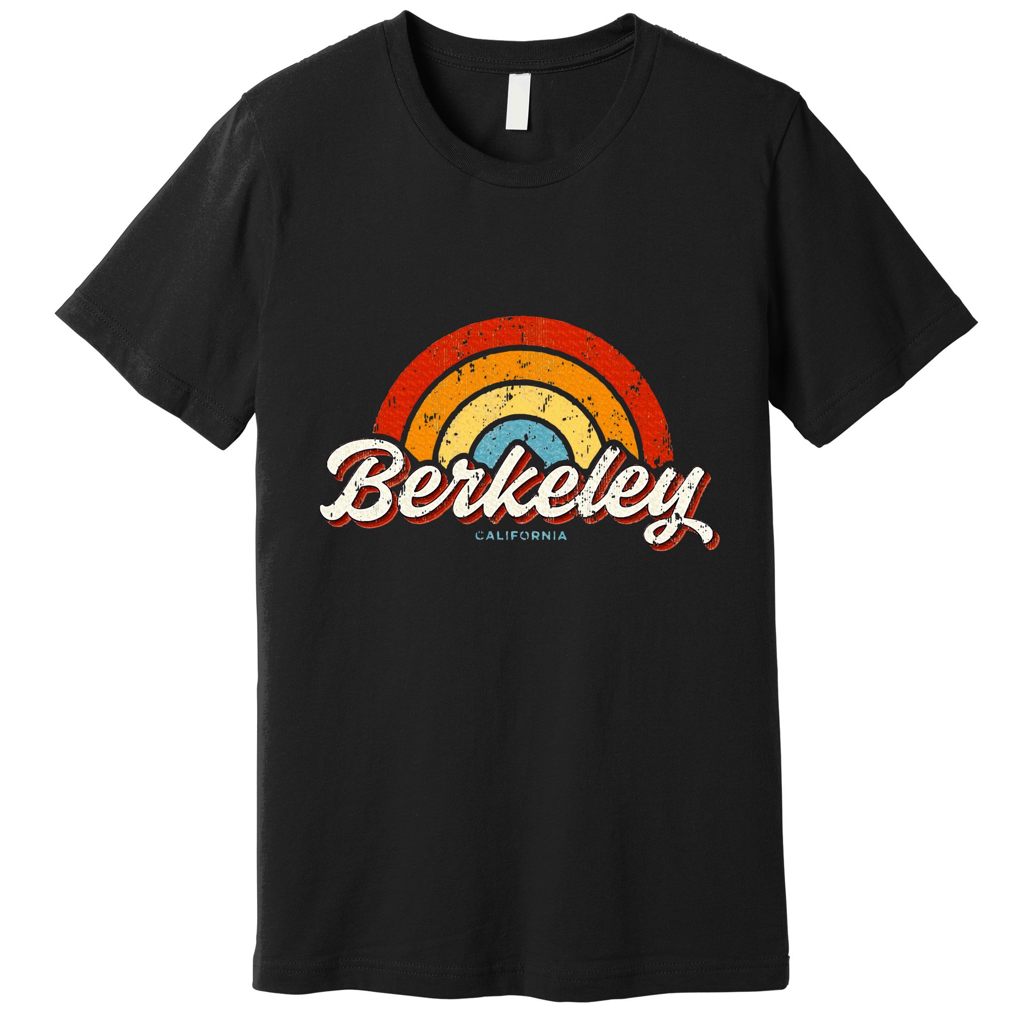 Berkeley California Ca Vintage Rainbow Retro 70s Premium T-Shirt