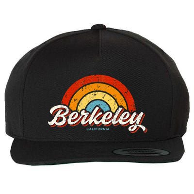 Berkeley California Ca Vintage Rainbow Retro 70s Wool Snapback Cap