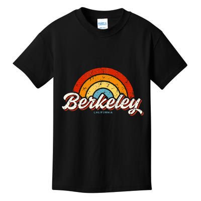 Berkeley California Ca Vintage Rainbow Retro 70s Kids T-Shirt