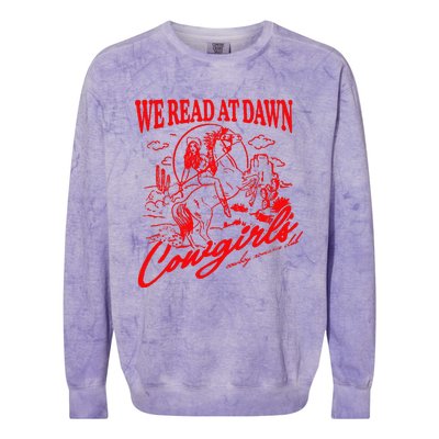 Bookish Cowgirl Cowboy Romance Book Club Western Book Lover Reader Colorblast Crewneck Sweatshirt