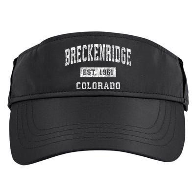 Breckenridge Colorado Co Vintage Sports Adult Drive Performance Visor