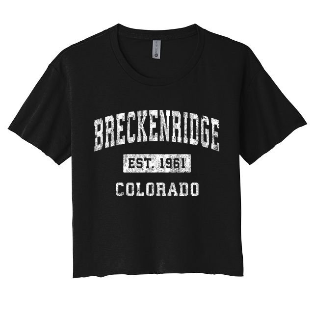 Breckenridge Colorado Co Vintage Sports Crop Top