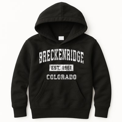 Breckenridge Colorado Co Vintage Sports Kids Hoodie