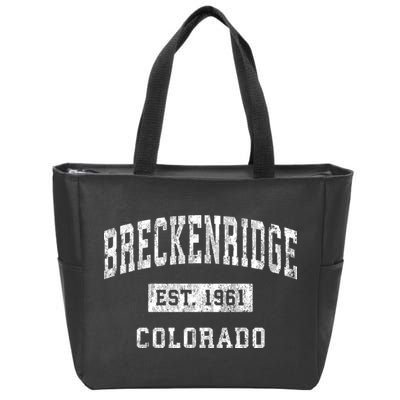 Breckenridge Colorado Co Vintage Sports Zip Tote Bag