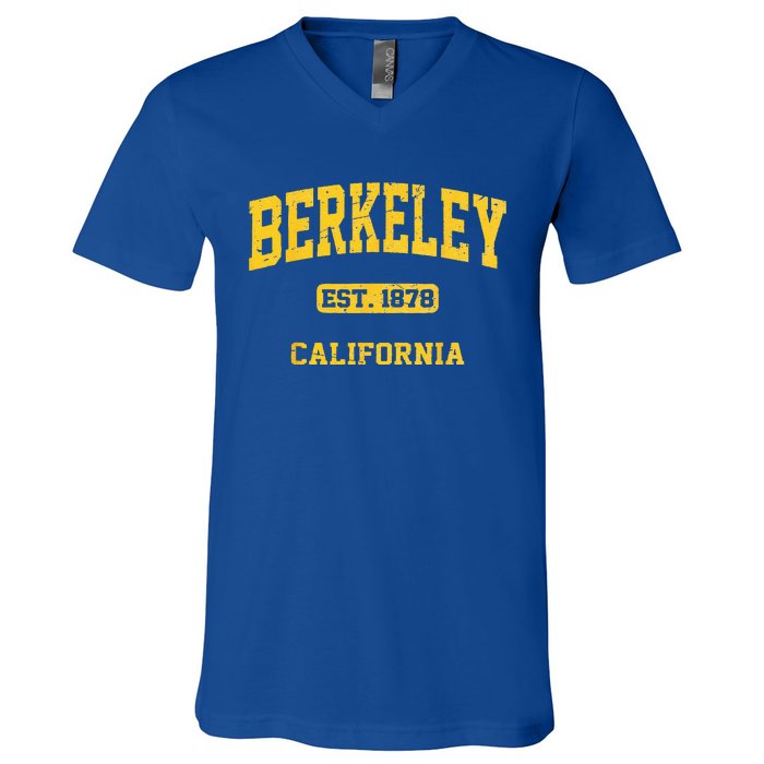 Berkeley California CA Vintage State Athletic Style V-Neck T-Shirt