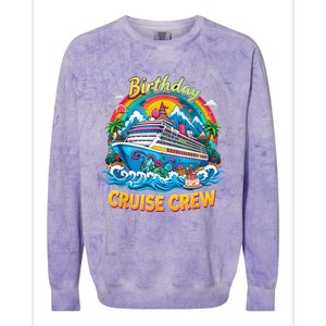 Birthday Cruise Crew Adventure Birthday Trip Vacation 2025 Colorblast Crewneck Sweatshirt