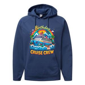 Birthday Cruise Crew Adventure Birthday Trip Vacation 2025 Performance Fleece Hoodie