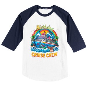 Birthday Cruise Crew Adventure Birthday Trip Vacation 2025 Baseball Sleeve Shirt