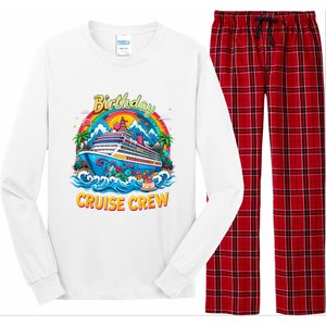 Birthday Cruise Crew Adventure Birthday Trip Vacation 2025 Long Sleeve Pajama Set