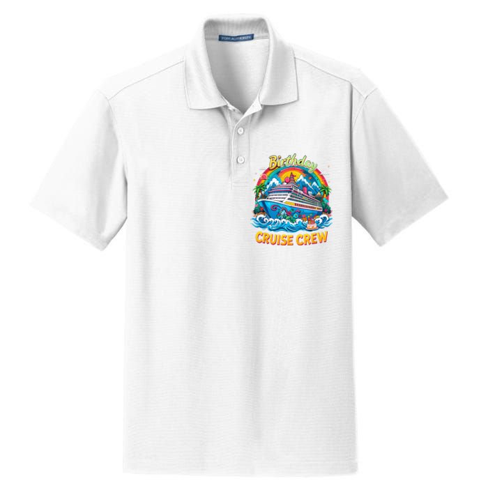 Birthday Cruise Crew Adventure Birthday Trip Vacation 2025 Dry Zone Grid Polo