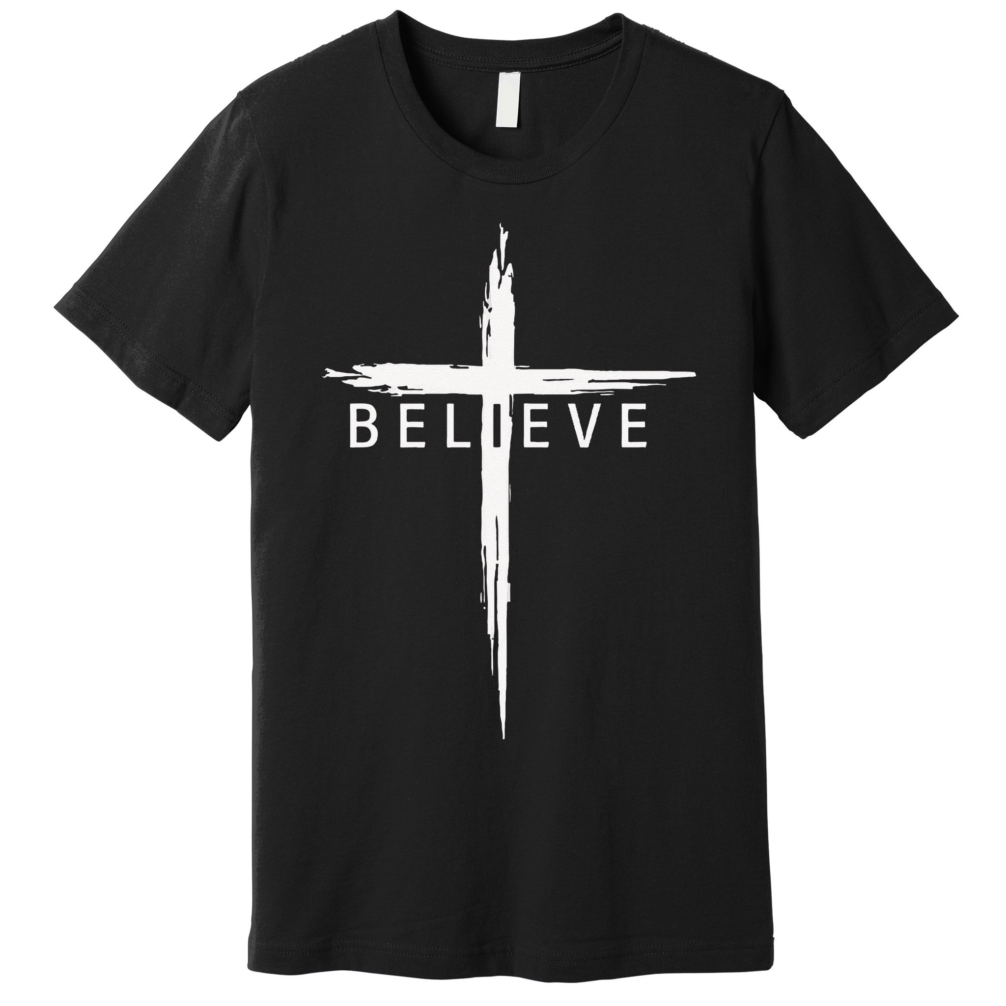 Believe Christian Cross Jesus Christ Christians Men Women Premium T-Shirt
