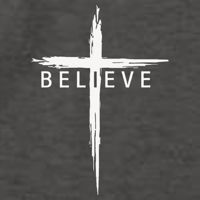 Believe Christian Cross Jesus Christ Christians Men Women Vector Backpack