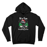 Black Cat Christmas Its Fine Im Fine Everything Is Fine Hoodie