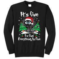 Black Cat Christmas Its Fine Im Fine Everything Is Fine Sweatshirt