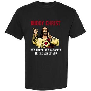 Buddy Christ Christmas Cool Jesus Religious Christian Garment-Dyed Heavyweight T-Shirt