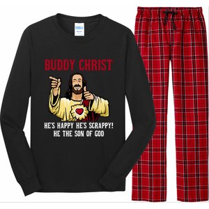 Buddy Christ Christmas Cool Jesus Religious Christian Long Sleeve Pajama Set