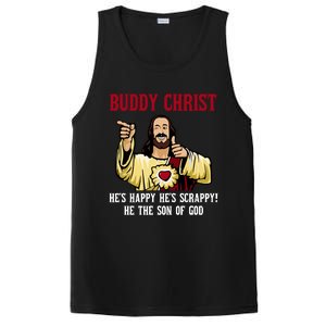 Buddy Christ Christmas Cool Jesus Religious Christian PosiCharge Competitor Tank