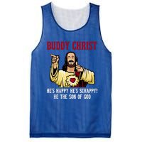 Buddy Christ Christmas Cool Jesus Religious Christian Mesh Reversible Basketball Jersey Tank